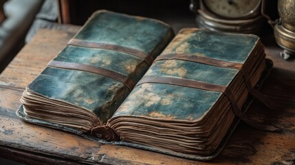 Aged book, leather-bound, antique