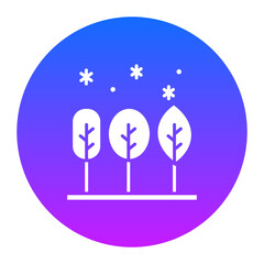 Snow Covered Tree Icon