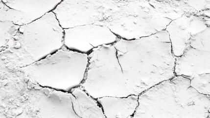 Cracked white earth