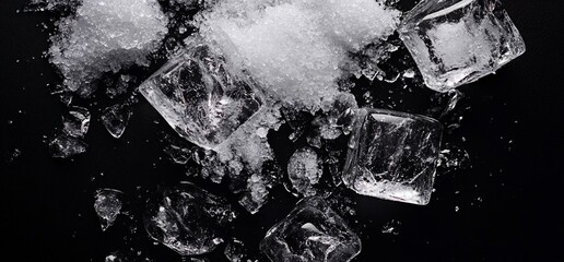 Shattered Ice Cubes and Crumbles