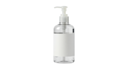 Isolated Clear Sanitizer Bottle