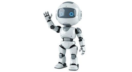 Isolated Waving Robot