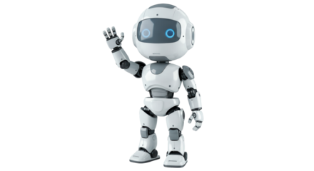 Isolated Waving Robot