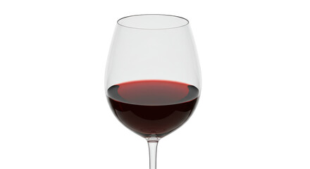 Isolated Glass of Red Wine