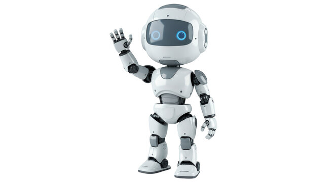 Isolated Waving Robot