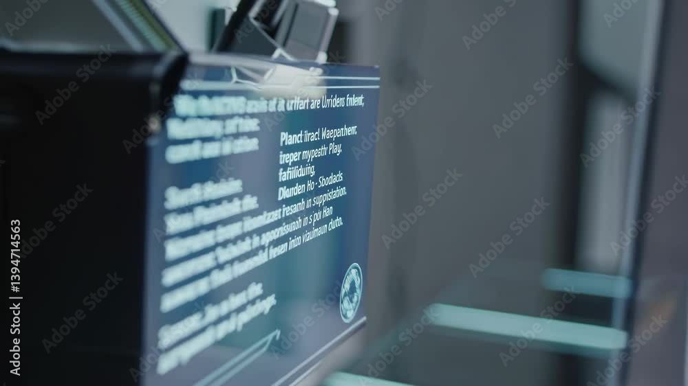 Poster working with advanced robotics in a high-tech laboratory environment showcases innovative automation