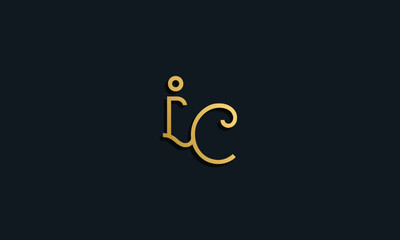 Luxury fashion initial letter IC logo.