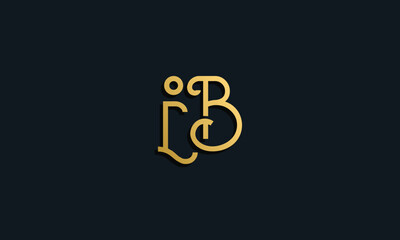 Luxury fashion initial letter IB logo.