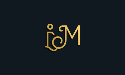 Luxury fashion initial letter IM logo.