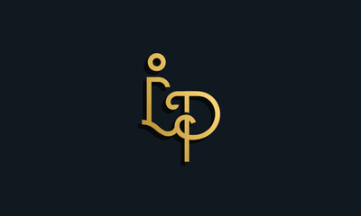 Luxury fashion initial letter IP logo.