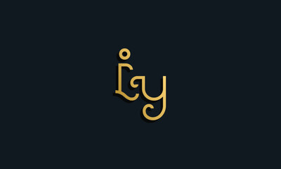 Luxury fashion initial letter IY logo.