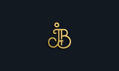 Luxury fashion initial letter JB logo.