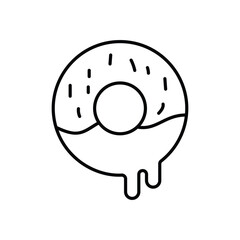 Donut  vector icon stock illustration