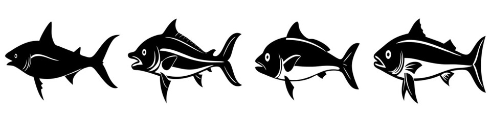 cobia icon, cobia silhouette vector illustration-simple silhouette illustration of cobia, perfect for cobia logos and icons