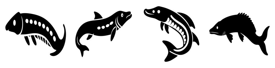 bichir icon, bichir silhouette vector illustration-simple silhouette illustration of bichir, perfect for bichir logos and icons