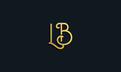 Luxury fashion initial letter LB logo.