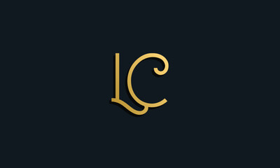 Luxury fashion initial letter LC logo.