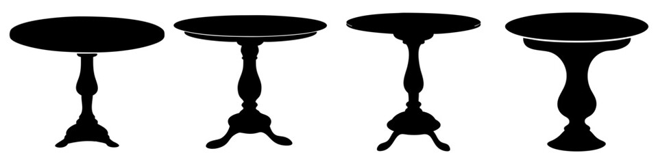 pedestal table icon, pedestal table silhouette vector illustration-simple silhouette illustration of pedestal table, perfect for pedestal table logos and icons