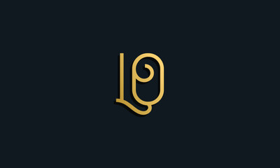 Luxury fashion initial letter LO logo.