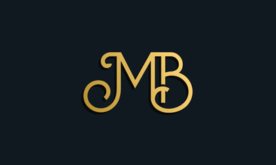 Luxury fashion initial letter MB logo.