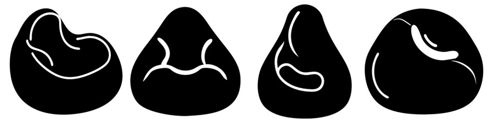 bean bag icon, bean bag silhouette vector illustration-simple silhouette illustration of bean bag, perfect for bean bag logos and icons
