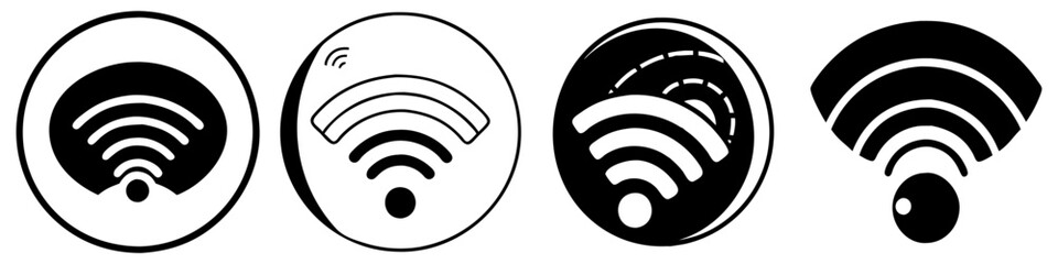wi fi signal icon icon, wi fi signal icon silhouette vector illustration-simple silhouette illustration of wi fi signal icon, perfect for wi fi signal icon logos and icons