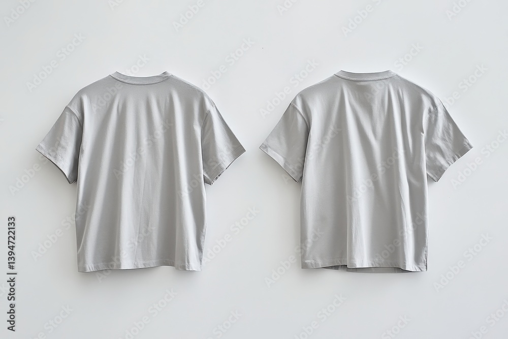 Aufkleber classic grey t-shirt with simple design showcasing front and back views on a white background ideal 