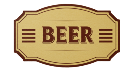 Isolated Beer Sign