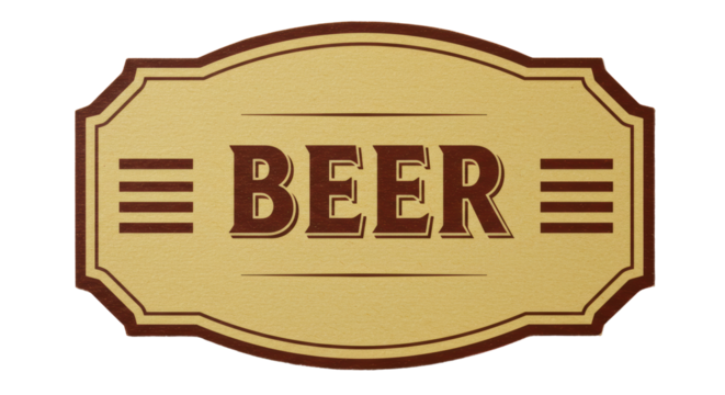 Isolated Beer Sign