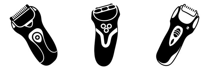 electric shaver icon, electric shaver silhouette vector illustration-simple silhouette illustration of electric shaver, perfect for electric shaver logos and icons