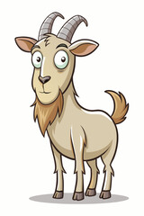 A cartoon goat with charisma and a touch of charm will become a bright accent of any illustration or story
