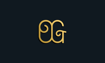 Luxury fashion initial letter OG logo.