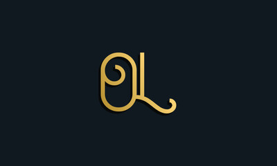 Luxury fashion initial letter OL logo.