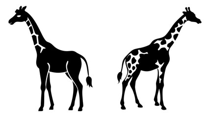 giraffe icon, giraffe silhouette vector illustration-simple silhouette illustration of giraffe, perfect for giraffe logos and icons