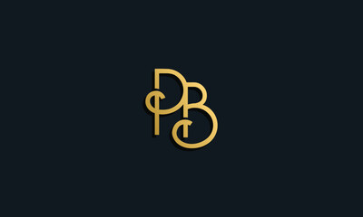 Luxury fashion initial letter PB logo.