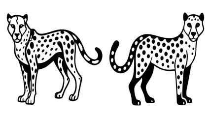 cheetah icon, cheetah silhouette vector illustration-simple silhouette illustration of cheetah, perfect for cheetah logos and icons