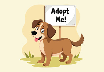 National Rescue Dog Day Vector Illustrations - Playful, Heartwarming Designs of Rescue Dogs, Adoption, and Shelters for Social Media, Campaigns, and Awareness Projects