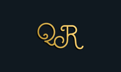 Luxury fashion initial letter QR logo.