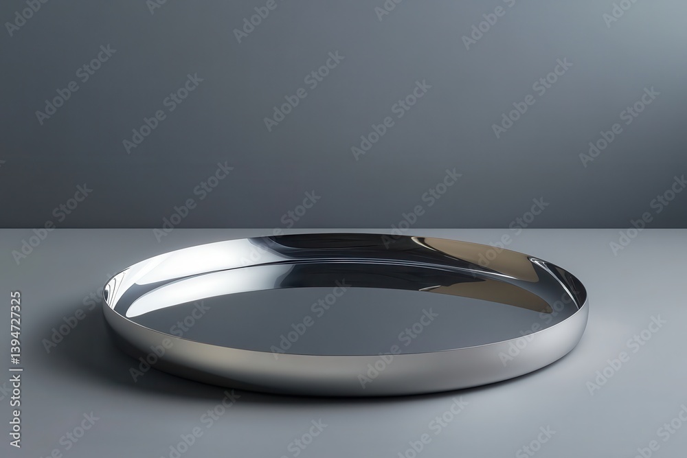 Fototapete modern metallic tray displayed on a sleek surface with a minimalist design enhancing its elegance an