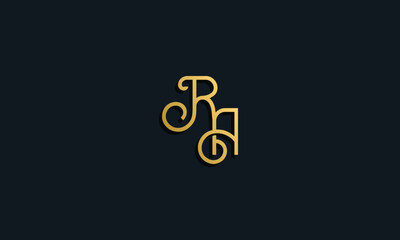 Fototapeta premium Luxury fashion initial letter RA logo.