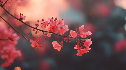 Obraz premium Beautiful pink flowers blossom branch nature photography floral spring bloom blossom tree aesthetic wallpaper