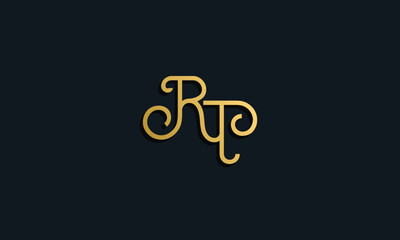 Luxury fashion initial letter RT logo.