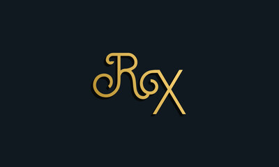Luxury fashion initial letter RX logo.