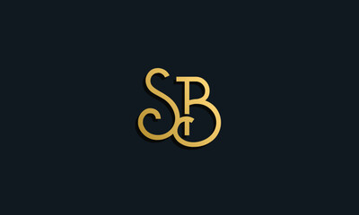 Luxury fashion initial letter SB logo.