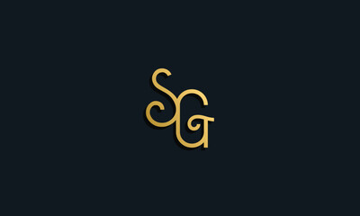 Luxury fashion initial letter SG logo.