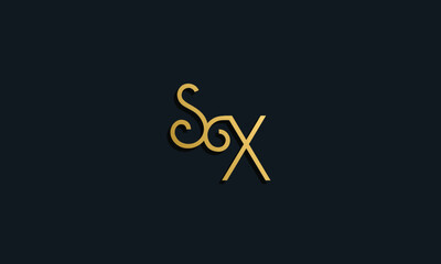 Luxury fashion initial letter SX logo.