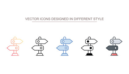 Street Sign icon design with white background stock illustration