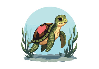 World Turtle Day Vector Designs for Marine Life Protection, Turtle Conservation, Awareness, and Eco-friendly Campaigns in Solid Colors - T-shirt, Sticker, Poster, and Social Media