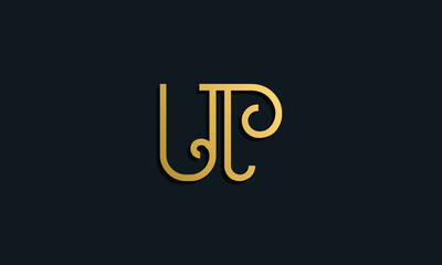 Luxury fashion initial letter UT logo.