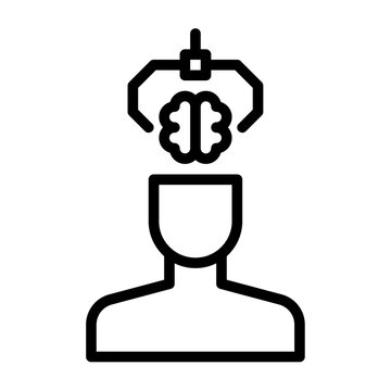 recommend clip art: brain transplant outline icon. brain transplant black line illustration.